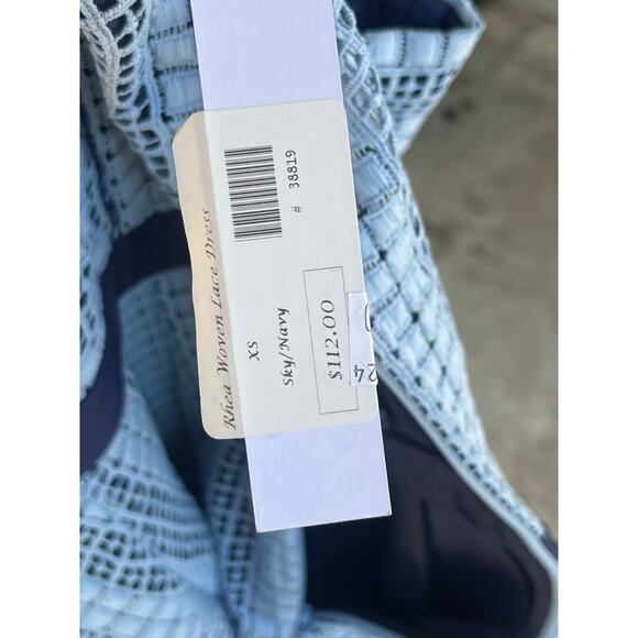 Adelyn Rae Rhea Woven Lace Dress Blue Sz XS - Picture 9 of 10